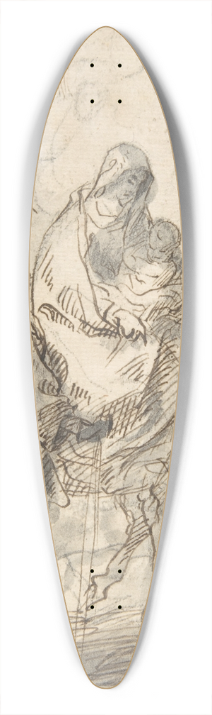 Pedro Duque y Cornejo - The Flight into Egypt 39.3 inch art pintail longboard deck
