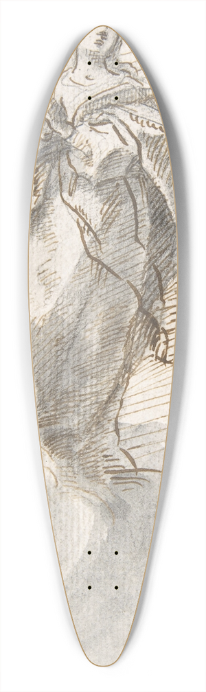 Pedro Duque y Cornejo - Virgin of the Immaculate Conception Standing on Clouds 39.3 inch art pintail longboard deck