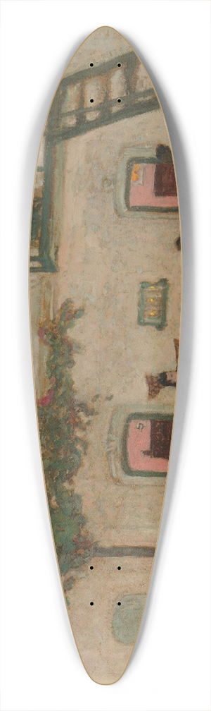 Pedro Figari - El Patio o Patio Unitario 39.3 inch art pintail longboard deck