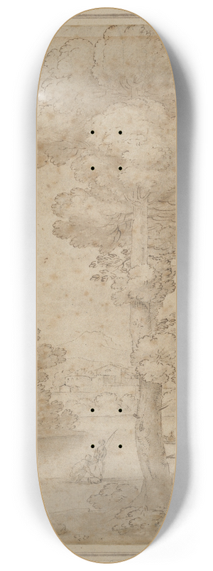 Giovanni Francesco Grimaldi - Pastoral Scene 8.25 inch art skate deck