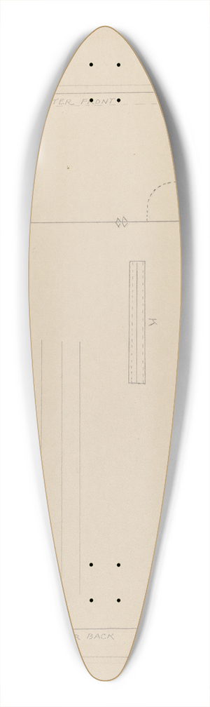Percival Jenner - Pattern 39.3 inch art pintail longboard deck