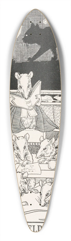 Percy J. Billinghurst - The Council held by the Rats 39.3 inch art pintail longboard deck