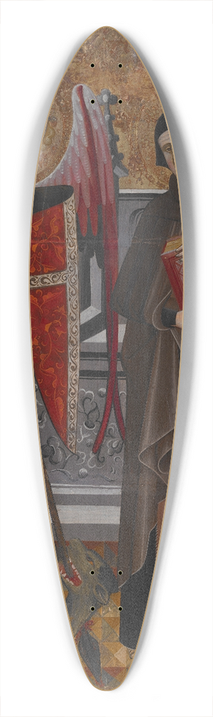 Pere Vall - St. Michael and St. Amador 39.3 inch art pintail longboard deck