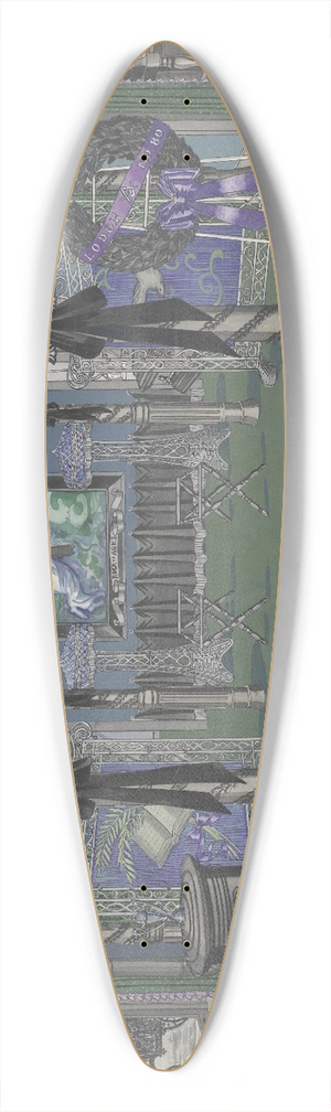 Perkins Harnly - Funeral Parlor, 1895-1920 39.3 inch art pintail longboard deck