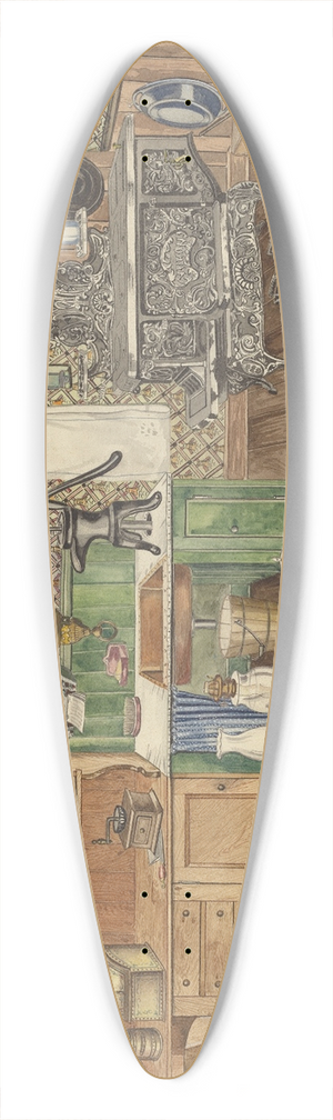 Perkins Harnly - Rural Kitchen 39.3 inch art pintail longboard deck