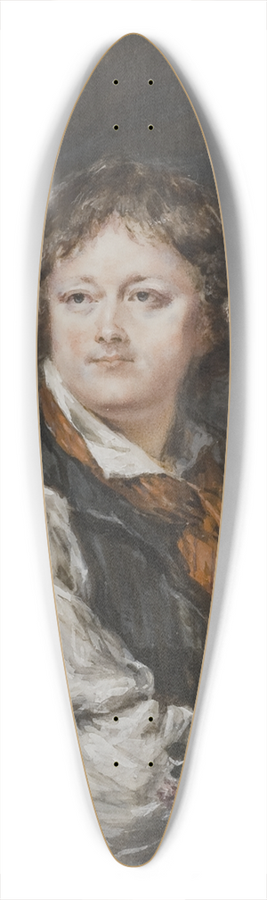 Peter Adolf Hall - Self-portrait 39.3 inch art pintail longboard deck