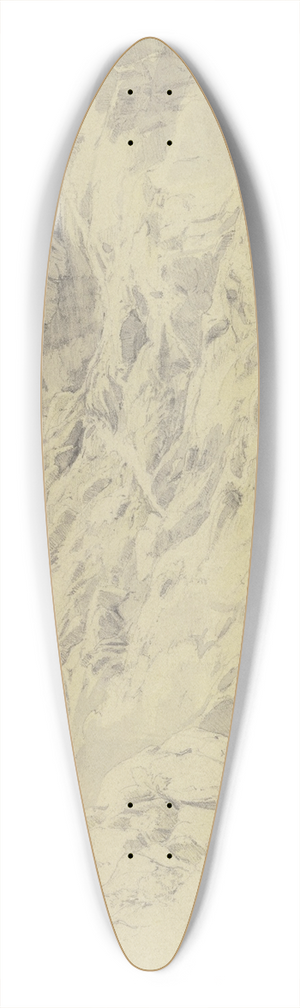 Peter Burnitz - Rocky landscape near Toledo 39.3 inch art pintail longboard deck