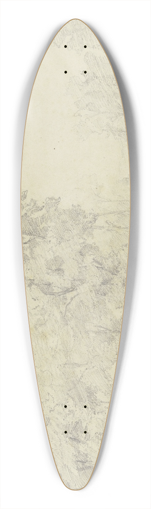 Peter Burnitz - Tree landscape 39.3 inch art pintail longboard deck