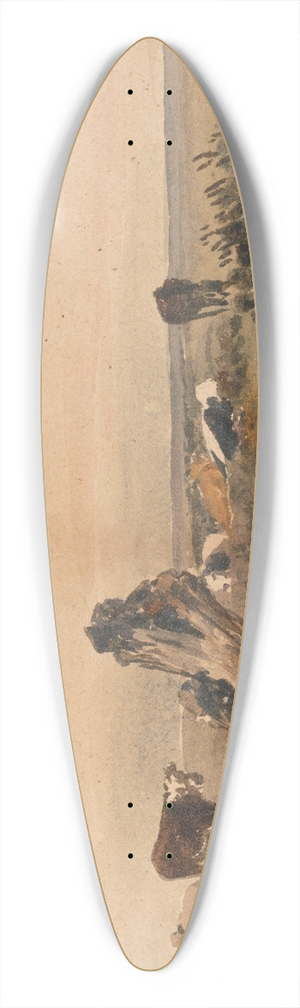 Peter DeWint - Cattle by a Stream 39.3 inch art pintail longboard deck