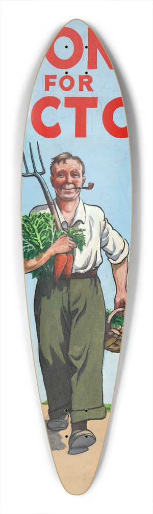 Peter Fraser - Dig on for Victory 39.3 inch art pintail longboard deck
