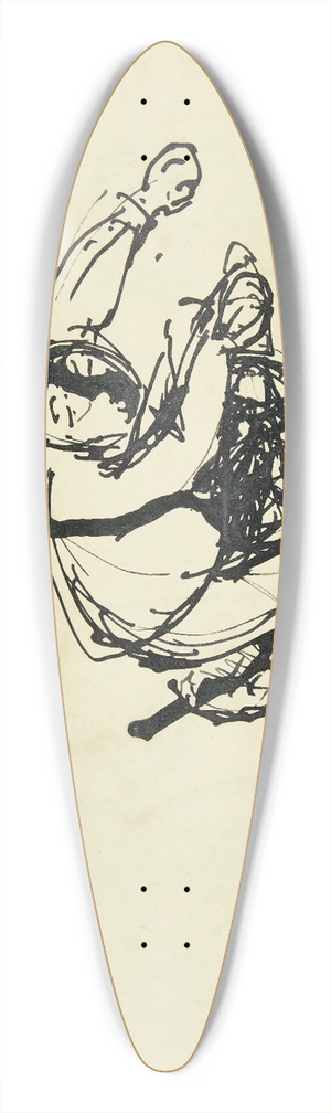 Peter Hansen - Figurstudie 39.3 inch art pintail longboard deck