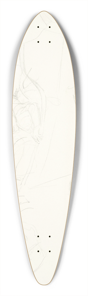 Peter Hansen - Fire studier af et barn, det ene i en vugge 39.3 inch art pintail longboard deck