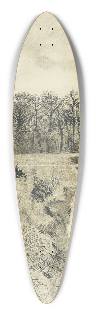 Peter Hansen - Landskab med en  39.3 inch art pintail longboard deck