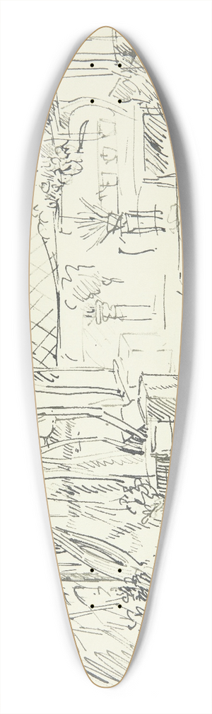 Peter Hansen - Pergola i Pompeji 39.3 inch art pintail longboard deck