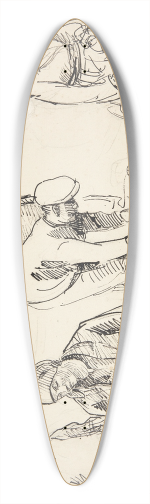 Peter Hansen - Roeoptagere Studieblad 39.3 inch art pintail longboard deck