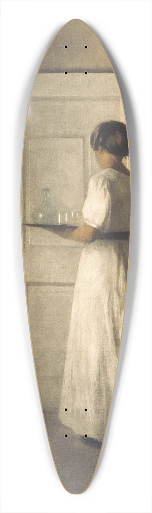 Peter Ilsted - Ung pige med en bakke 39.3 inch art pintail longboard deck