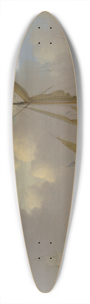 Peter Monamy - Royal Yacht Becalmed at Anchor 39.3 inch art pintail longboard deck