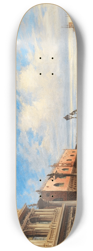Giovanni Grubas - Venice, View of the Molo with the Libreria and the Doges Palace 8.25 inch art skate deck