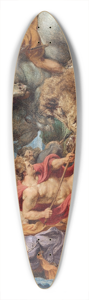 Peter Paul Rubens - The Calydonian Boar Hunt 39.3 inch art pintail longboard deck