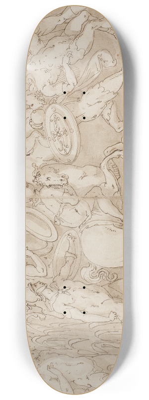 Giovanni Guerra - Germanske flygtninge overgiver sig til kejseren; romerne indleder et vellykket angreb; Marcus Aurelius modtager en udenlandsk hvding 8.25 inch art skate deck