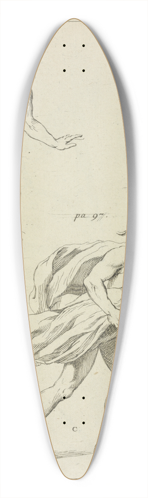 Peter Paul Rubens - Three studies of the figure 39.3 inch art pintail longboard deck