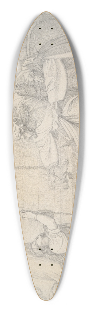 Peter von Cornelius - Scene in the dungeon 39.3 inch art pintail longboard deck