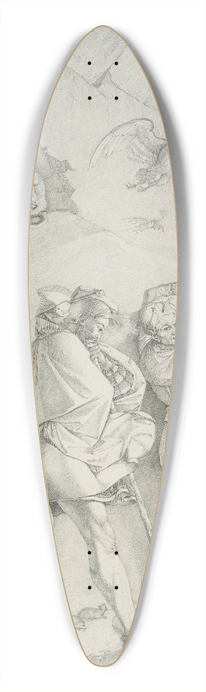 Peter von Cornelius - The walk to the Brocken 39.3 inch art pintail longboard deck
