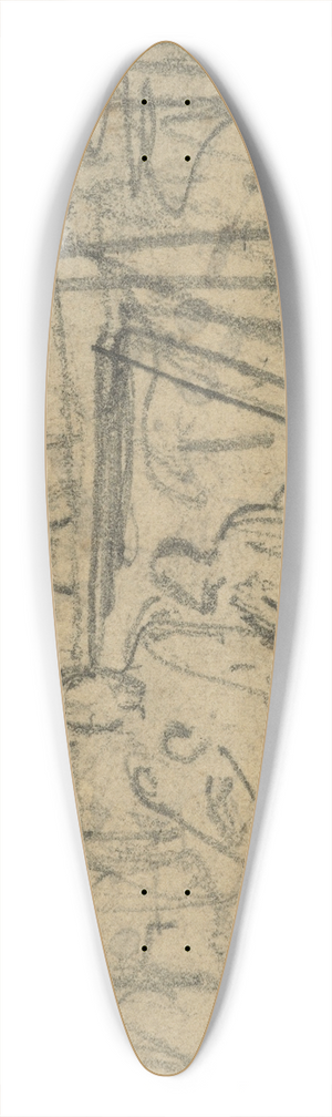Petrus van der Velden - Dutch interior 39.3 inch art pintail longboard deck