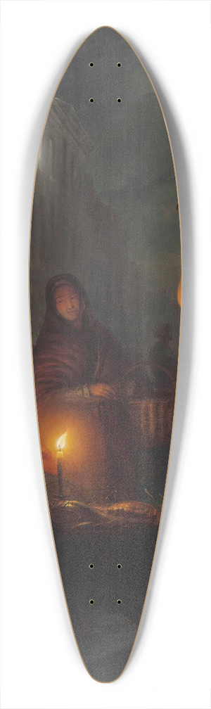 Petrus van Schendel - Moonlight Market 39.3 inch art pintail longboard deck