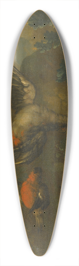 Philipp Ferdinand de Hamilton - Still Life with Dead Birds 39.3 inch art pintail longboard deck