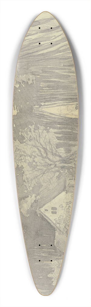 Philipp Rumpf - Haus auf einer Waldlichtung 39.3 inch art pintail longboard deck