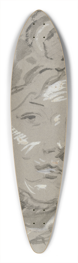 Philipp Rumpf - Womans head 39.3 inch art pintail longboard deck