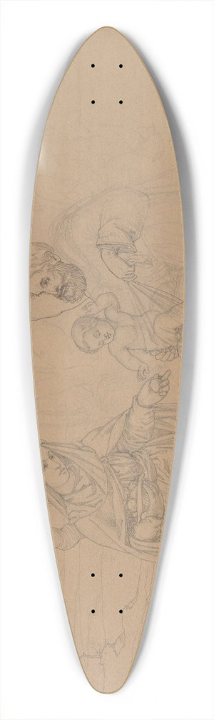 Philipp Veit - Rest During the Flight into Egypt 39.3 inch art pintail longboard deck