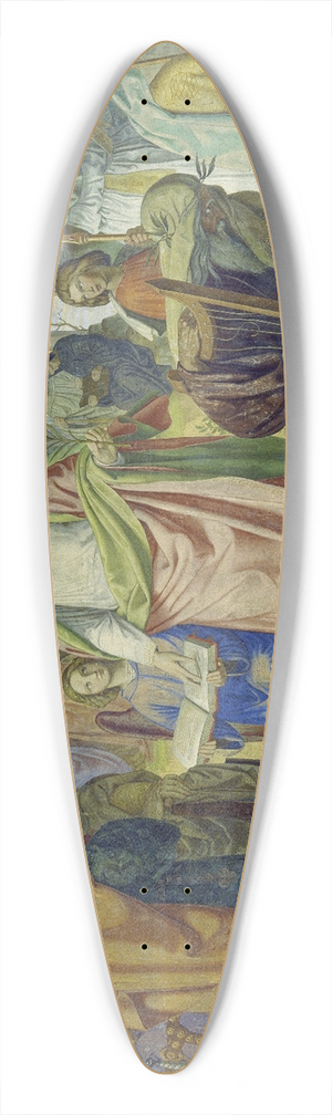 Philipp Veit - The Arts Being Introduced to Germany by Christianity 39.3 inch art pintail longboard deck