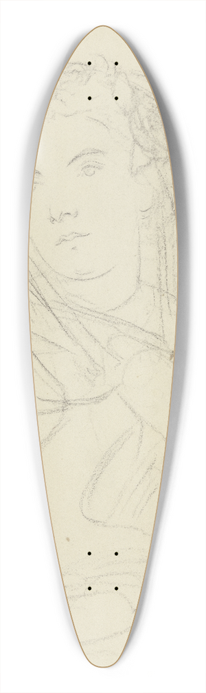 Philipp Winterwerb - Female bust 39.3 inch art pintail longboard deck
