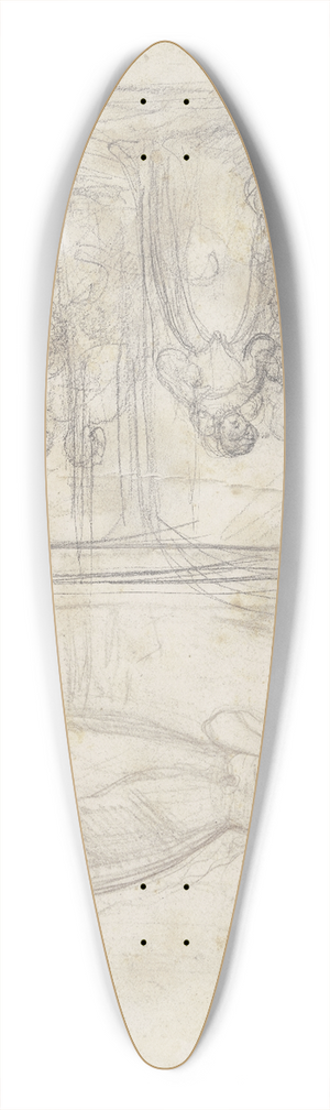 Philipp Winterwerb - Ritter vor einer Dame kniend; Mdchen mit Kerze 39.3 inch art pintail longboard deck