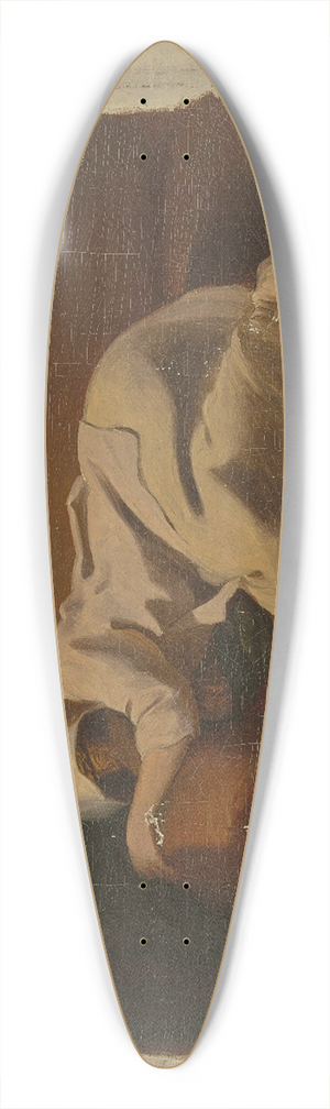 Philipp Winterwerb - Schlafende Frau auf rotem Sofa 39.3 inch art pintail longboard deck