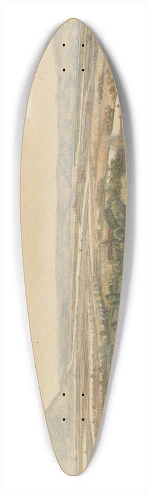 Philips Koninck - River Landscape 39.3 inch art pintail longboard deck