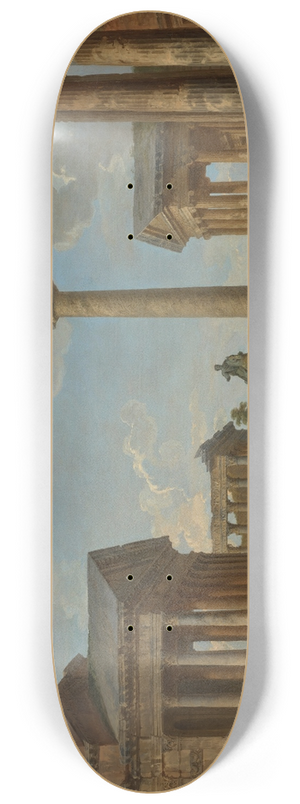 Giovanni Paolo Panini - A capriccio of Roman ruins 8.25 inch art skate deck
