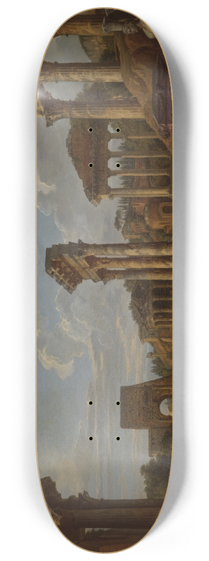 Giovanni Paolo Panini - A Capriccio of the RomanForum 8.25 inch art skate deck