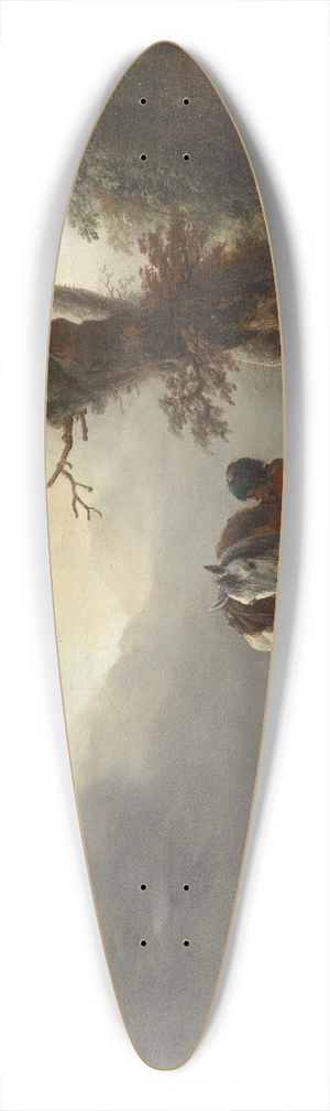 Philips Wouwerman - Landscape with Packhorses 39.3 inch art pintail longboard deck