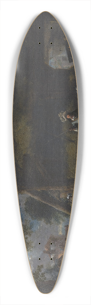 Philips Wouwerman - The Arrival at the Stable 39.3 inch art pintail longboard deck