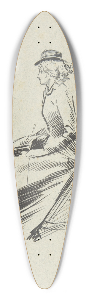 Phil May - Study of a Lady in a Riding Habit 39.3 inch art pintail longboard deck