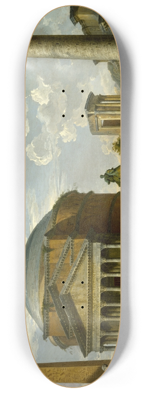 Giovanni Paolo Panini - Fantasy View with the Pantheon and other Monuments of Ancient Rome 8.25 inch art skate deck