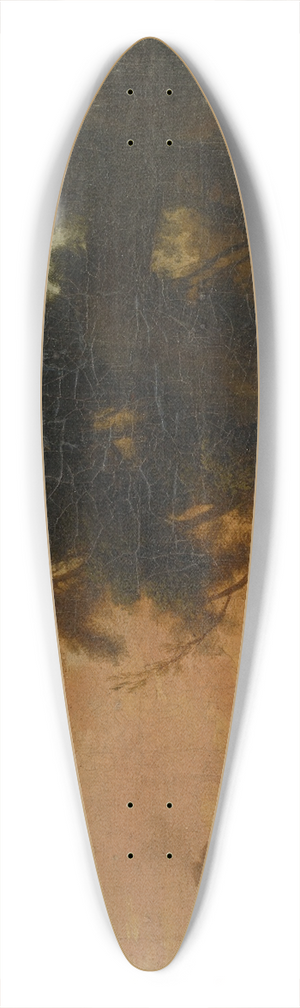 Pierre Antoine Patel the younger - Landscape with Hermit 39.3 inch art pintail longboard deck