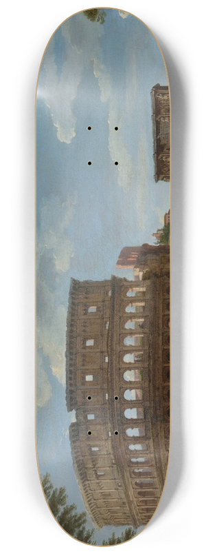 Giovanni Paolo Panini - View of the Colosseum and the Arch of Constantine 8.25 inch art skate deck