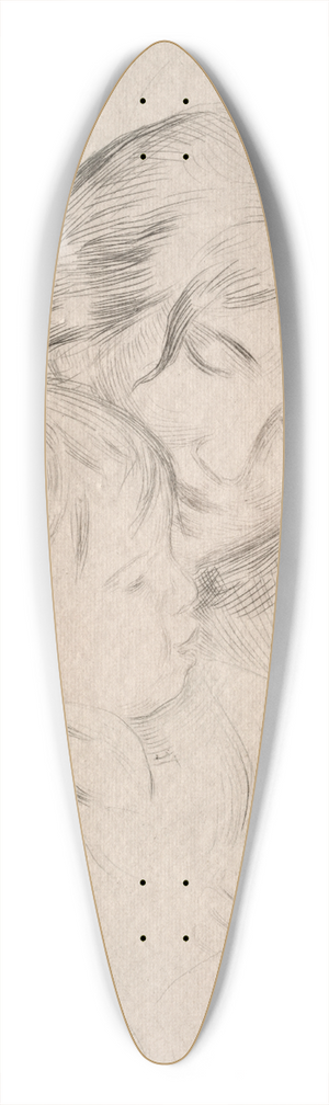 Pierre-Auguste Renoir - Mother and Child 39.3 inch art pintail longboard deck