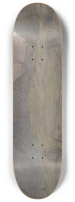 Giovanni Segantini - Study for La Vita 8.25 inch art skate deck