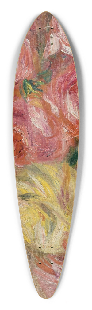 Pierre-Auguste Renoir - Roses 39.3 inch art pintail longboard deck