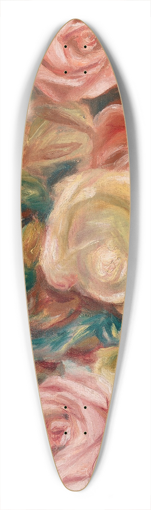Pierre-Auguste Renoir - Roses (Roses) 39.3 inch art pintail longboard deck